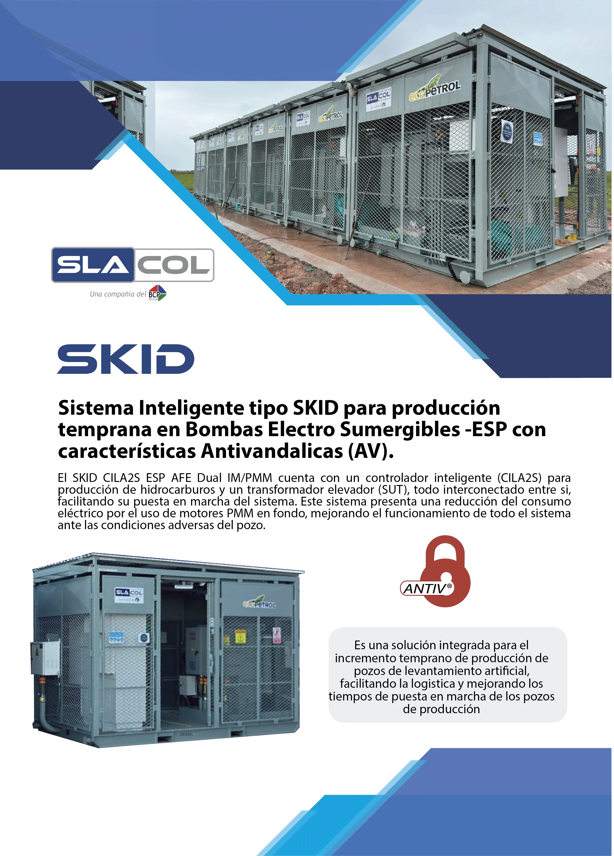 Portada del folleto de SKID: integración en campo